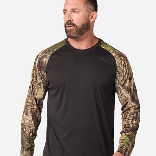 Unisex Realtree® Performance Colorblocked Long Sleeve T-Shirt Miniaturansicht