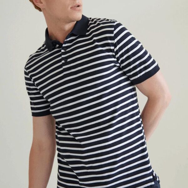 STRIPED JERSEY POLO SHIRT Miniaturansicht