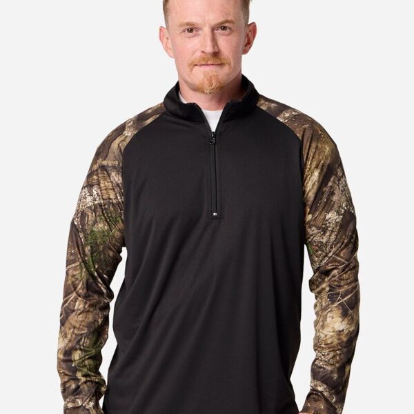 Unisex Realtree® Performance Colorblocked Quarter-Zip Pullover Miniaturansicht