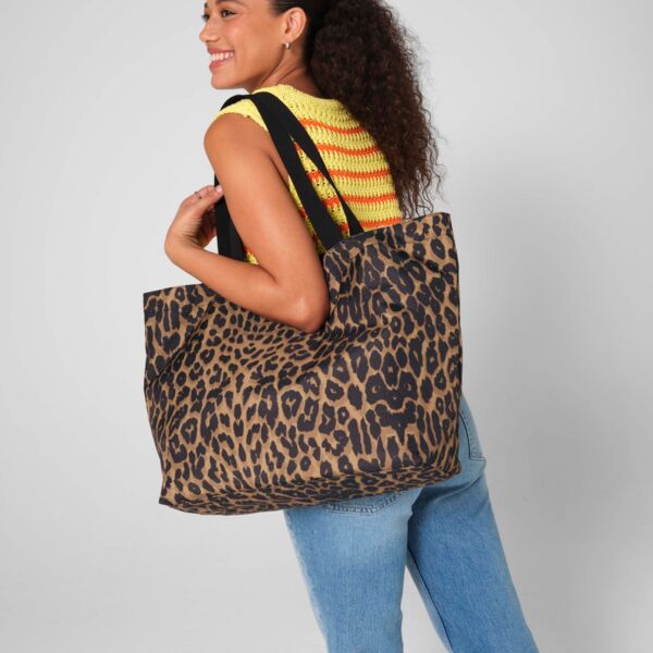 Leopard Print Carryall Tote Bag Miniaturansicht
