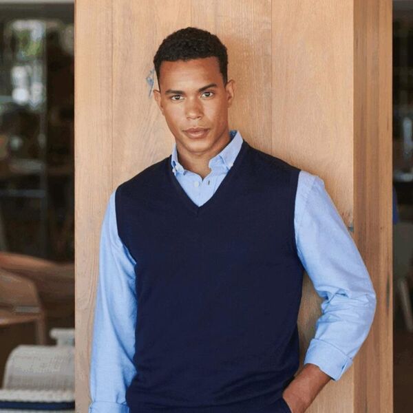 MENS SLEEVELESS V NECK JUMPER Miniaturansicht