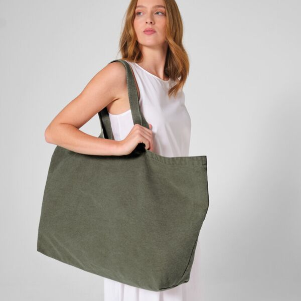 Garment-dyed oversized tote bag Miniaturansicht