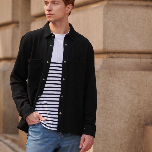 Premium piqué overshirt Miniaturansicht