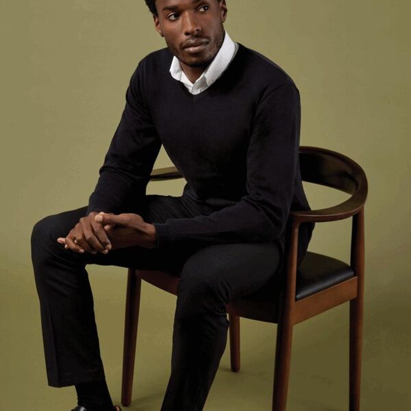 MENS ARUNDEL V NECK L/S SWEAT Miniaturansicht