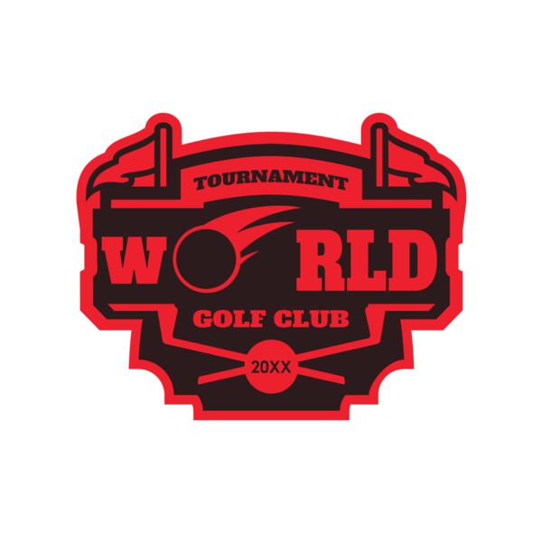 World Tournament Golf club logo template Miniaturansicht