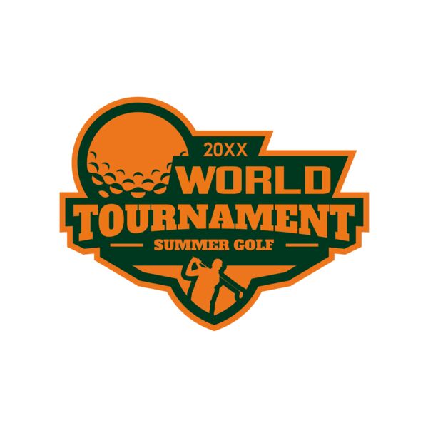 World Tournament Simmer Golf logo template Miniaturansicht