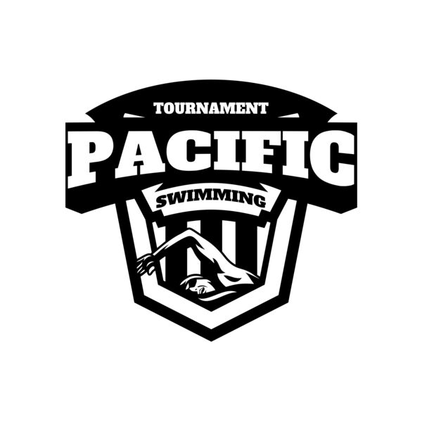 Pacific Swimming Tournament logo template Miniaturansicht