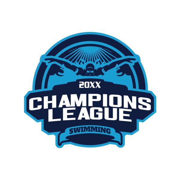 Champions League Swimming logo template Miniaturansicht