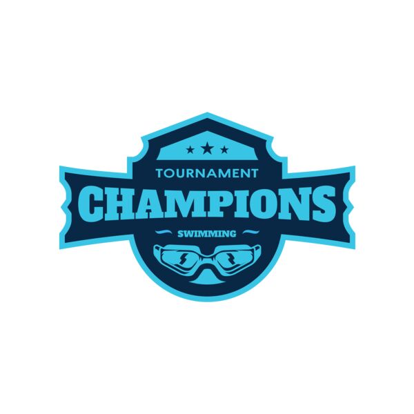 Champions Tournament Swimming logo template Miniaturansicht