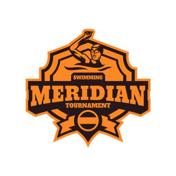 Meridian Tournament Swimming logo template Miniaturansicht