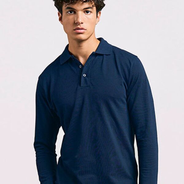 Männer Langärmliges Polo Shirt E4600  Miniaturansicht