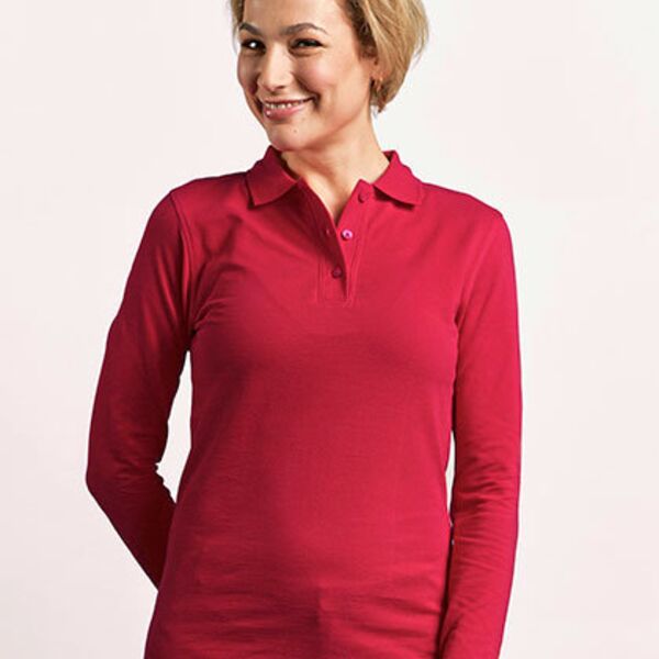 Frauen Langärmliges Polo Shirt E4605 Miniaturansicht