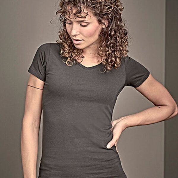 Frauen Stretch T-Shirt extra lang TJ455 Miniaturansicht