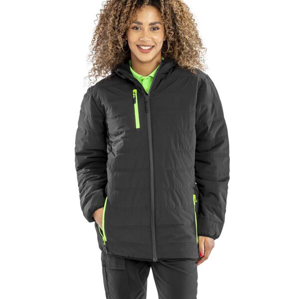 Recycled Black Compass Padded Winter Jacke RT240 Miniaturansicht