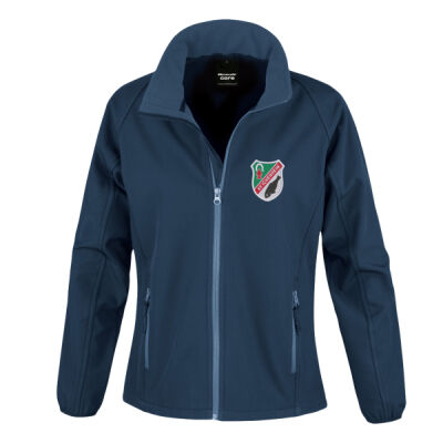 Frauen Softchell Jacke mit Herz und Rückenlogo Miniaturansicht