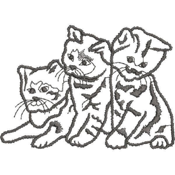 Katzen Schwarz 150 x 100 mm Miniaturansicht