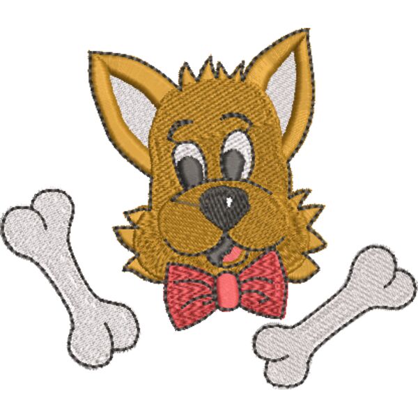 Hund mit Knochen 110 x 95 mm Miniaturansicht