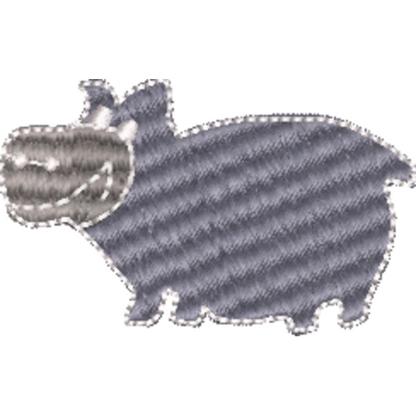 Nilpferd 65 x 40 mm Miniaturansicht