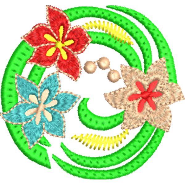 Blumen kranz 82 x 86 mm Miniaturansicht