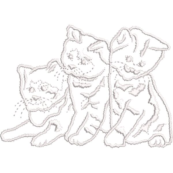 Katzen Weiß 150 x 100 mm Miniaturansicht