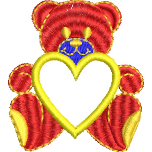 Bär mit Herz 60 x 66 mm Miniaturansicht