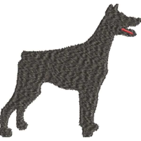 Hund Schwarz 60 x 57 mm Miniaturansicht