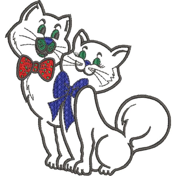 Katzen Schwarz 140 x 140 mm Miniaturansicht