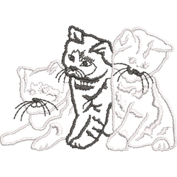 Katzen Schwarz 110 x 77 mm Miniaturansicht