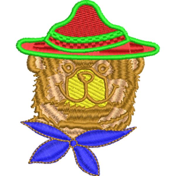 Bär mit Hut 80 x 97 mm Miniaturansicht