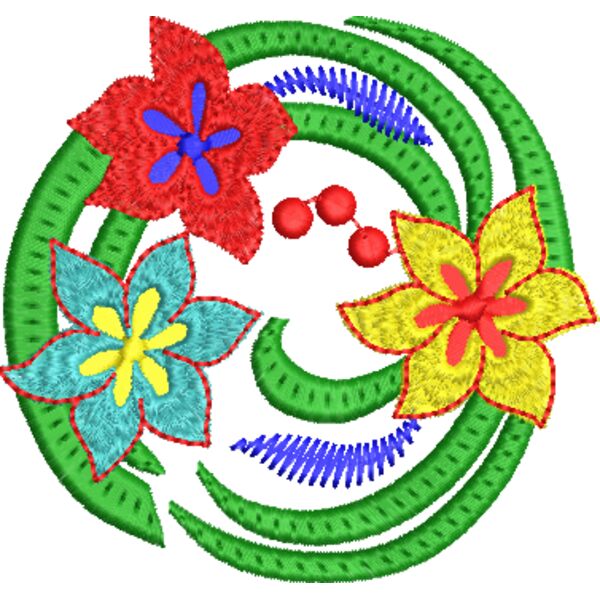 Blumen kranz 100 x 95 mm Miniaturansicht