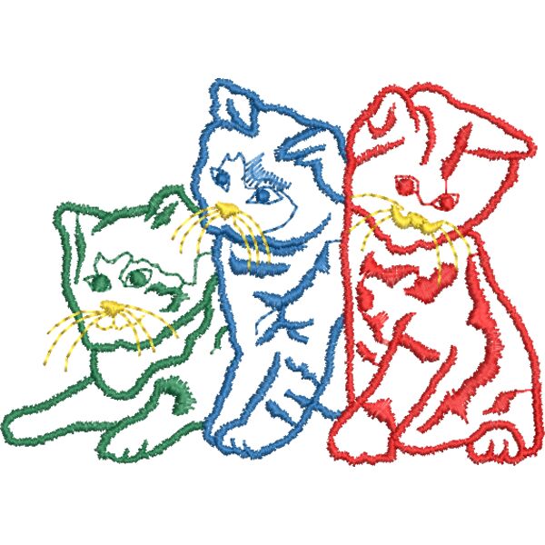 Katzen Bunt 150 x 100 mm Miniaturansicht