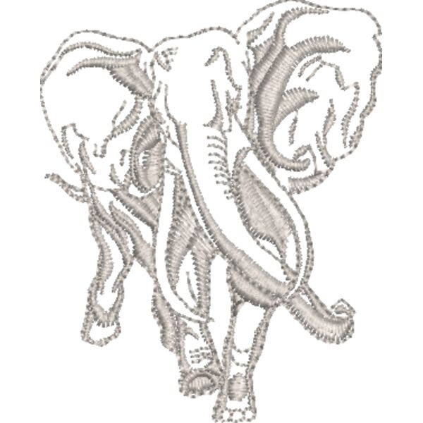 Elefant Grau 80 x 100 mm Miniaturansicht