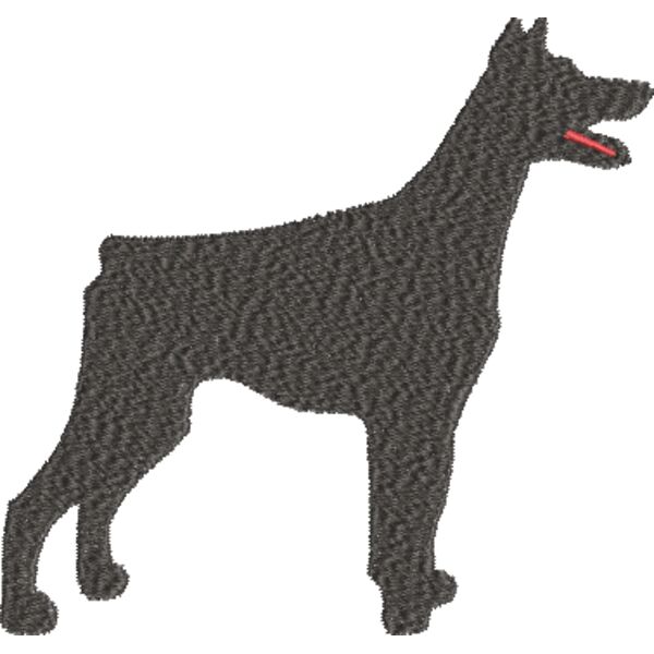 Hund Schwarz 100 x 95 mm Miniaturansicht