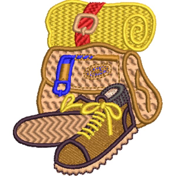 Rucksack und Schuh 80 x 90 mm Miniaturansicht