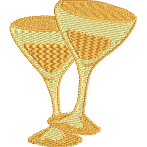 Champagnier Glas 65 x 75 mm Miniaturansicht