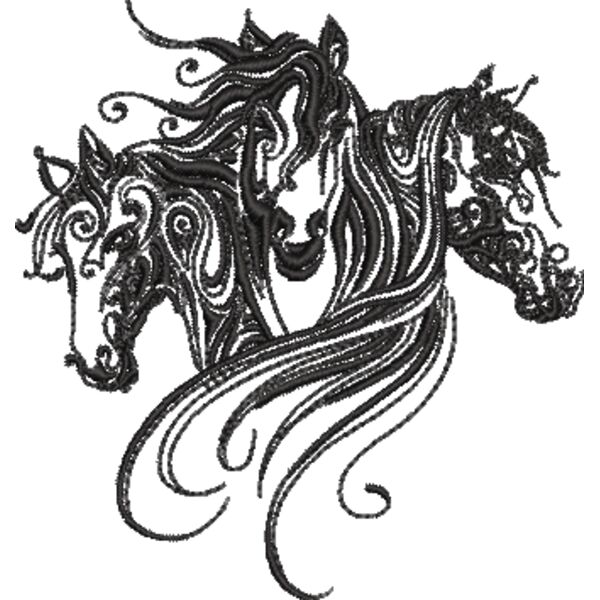 Pferd 24 Schwarz Miniaturansicht