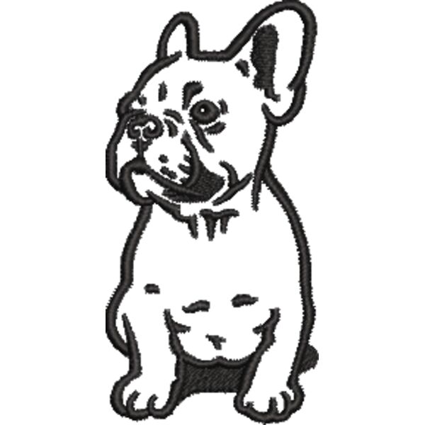 Französische Bulldogge 3 Schwarz Miniaturansicht