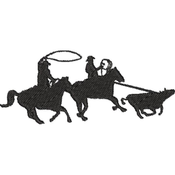 Cowboy 2 Schwarz Pferd mit Reiter Miniaturansicht