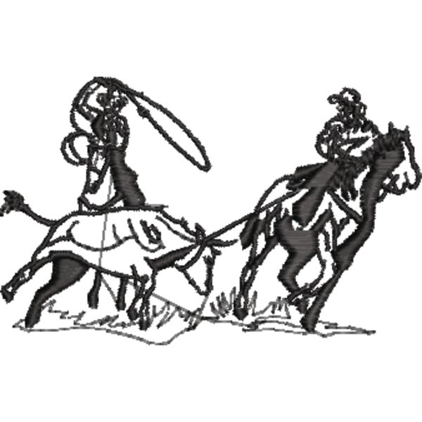 Cowboy 3 Schwarz Pferd mit Reiter Miniaturansicht