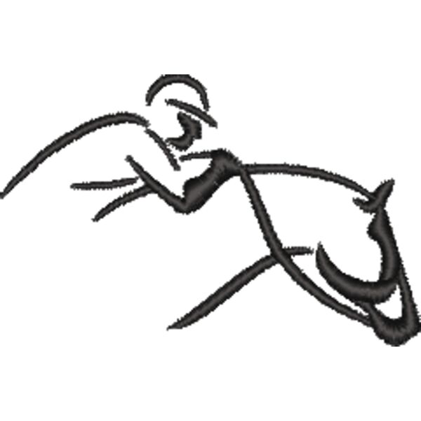 Pferd mit Reiter 16 Schwarz Miniaturansicht