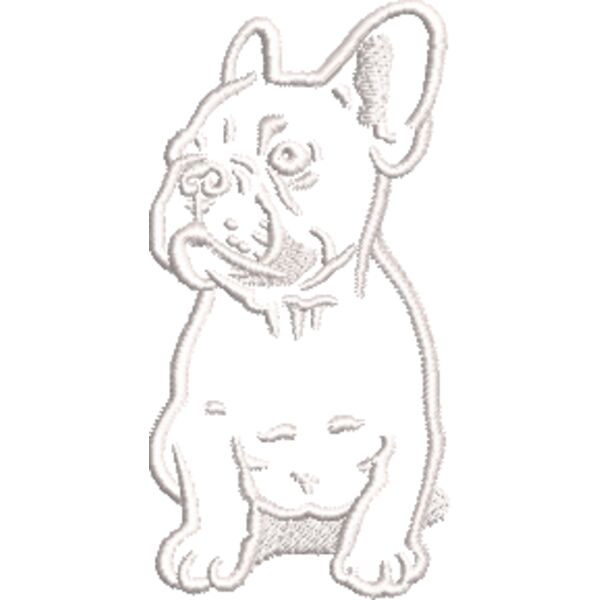 Französische Bulldogge 3 Weiß Miniaturansicht