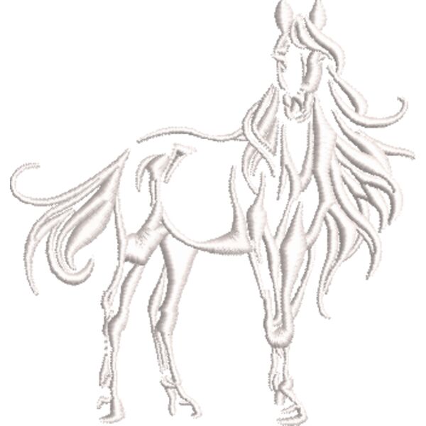 Pferd 34 Weiß Miniaturansicht