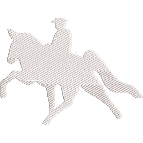 Pferd mit Reiter Weiß Miniaturansicht