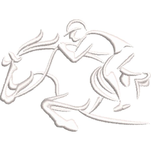 Pferd mit Reiter 15 Weiß Miniaturansicht