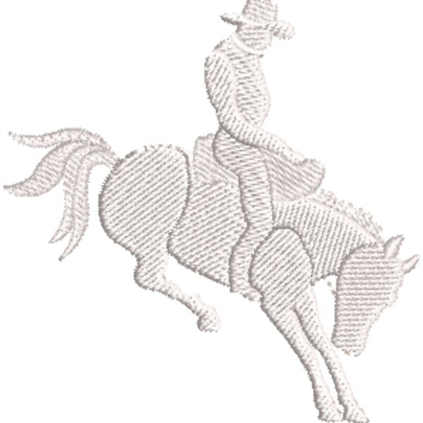 Pferd mit Reiter 1 Weiß Miniaturansicht