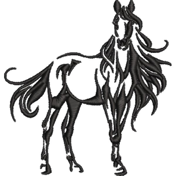 Pferd 34 Schwarz Miniaturansicht
