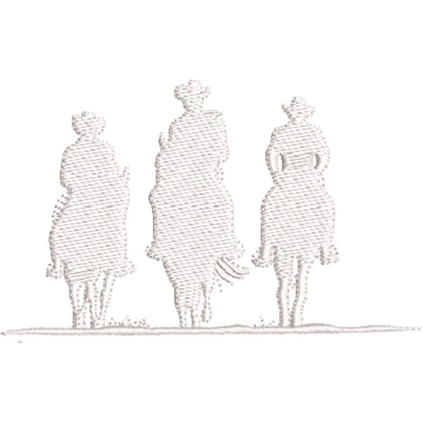 Pferd mit Reiter 2 Weiß Miniaturansicht