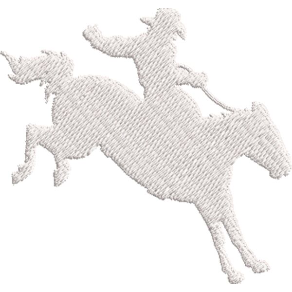 Pferd mit Reiter 18 Weiß Miniaturansicht