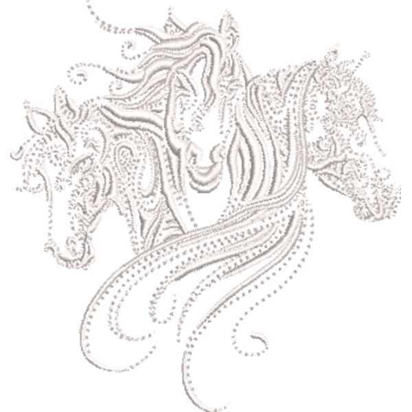 Pferd 24 Weiß Miniaturansicht