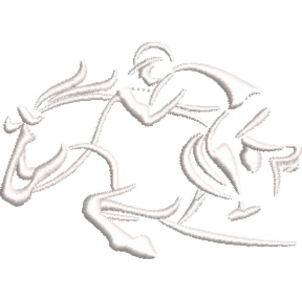 Pferd mit Reiter 14 Weiß Miniaturansicht